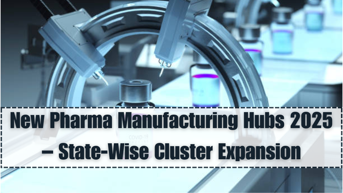 New Pharma Manufacturing Hubs 2025 – State-Wise Cluster Expansion