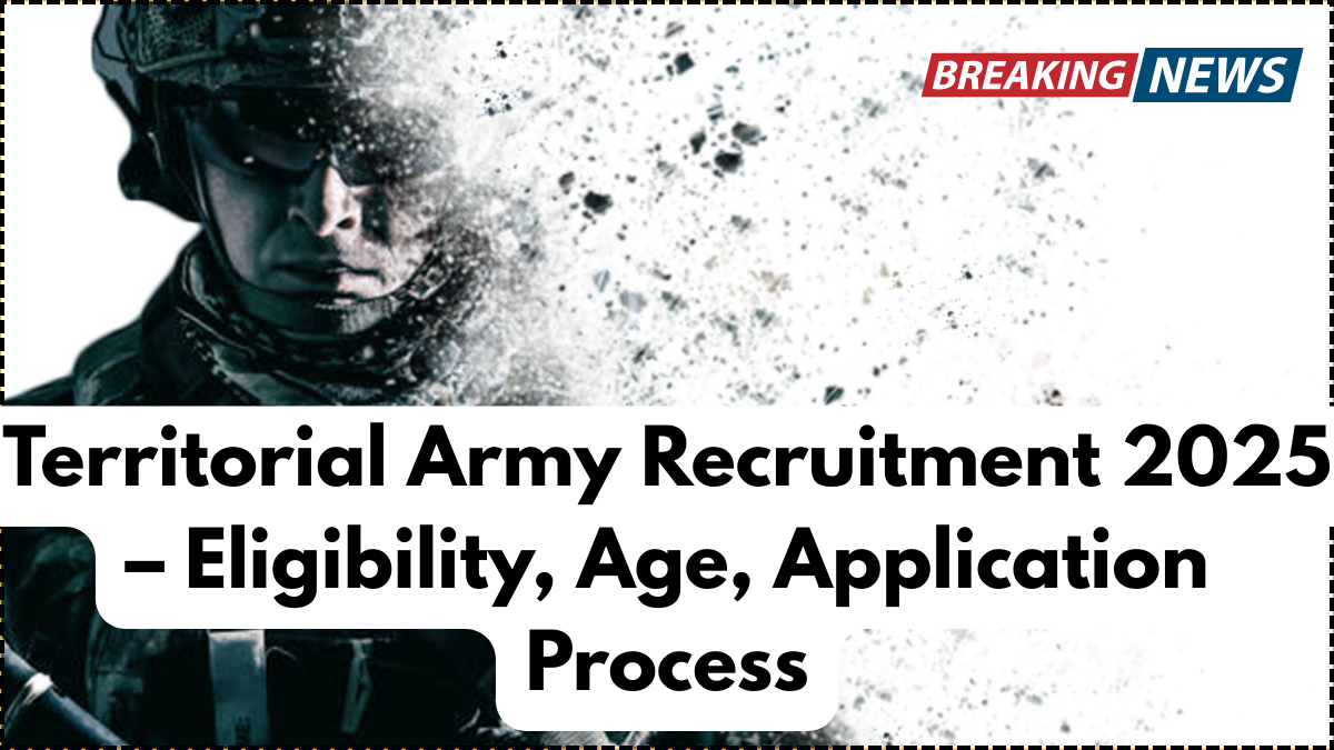 Territorial Army Recruitment 2025 – Eligibility, Age, Application Process