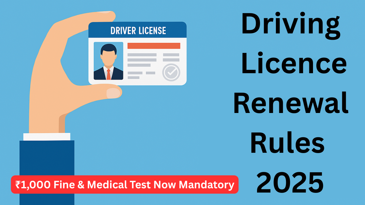 Driving Licence Renewal Rules 2025 – ₹1,000 Fine & Medical Test Now Mandatory